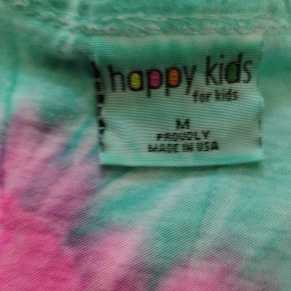 Happy Kids Virginia Beach Girls Neon tiedye sleeveless Fringe Tank Top Girl M - Picture 9 of 13